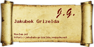 Jakubek Grizelda névjegykártya